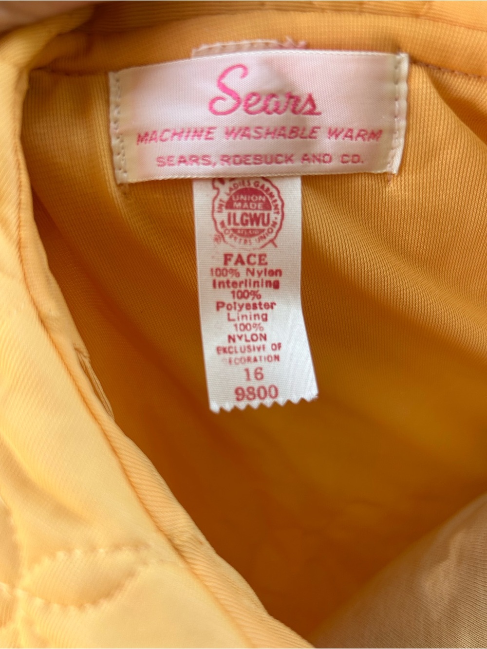 Vintage Sears Roebuck 60s 70s Embroidered Quilted Button Down Robe Size Large - Picture 6 of 8